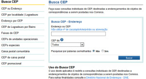 Buscar cep - como fazer busca de CEP