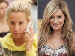 Antes e depois de Mulheres com maquiagem 4