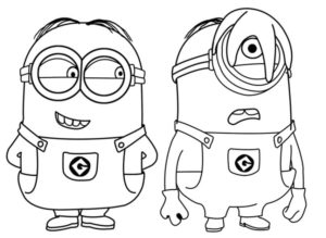 Imagens para colorir desenho dos minions 3