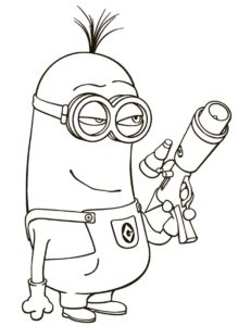 Imagens para colorir desenho dos minions 4