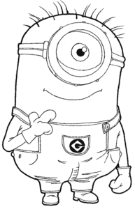 Imagens para colorir desenho dos minions 6