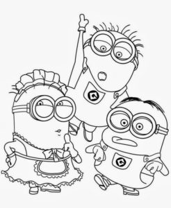 Imagens para colorir desenho dos minions 7