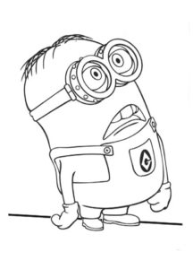 Imagens para colorir desenho dos minions 8