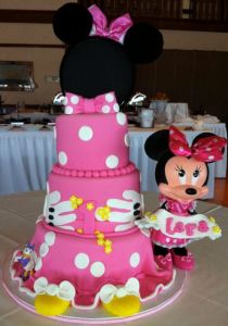 Imagens bolo decorado da minnie rosa