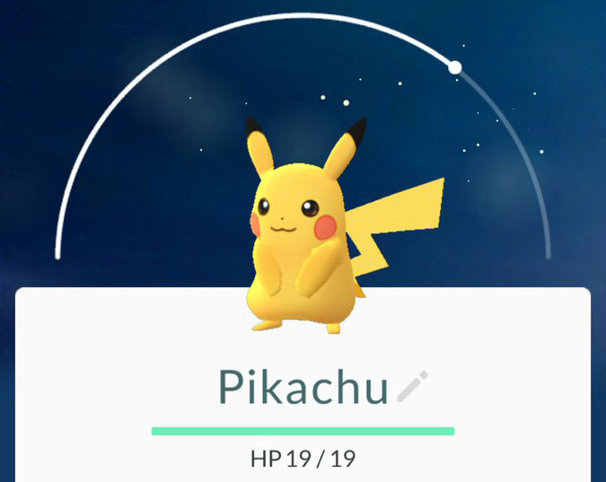 Pokemon GO Pikachu como primeiro pokemon